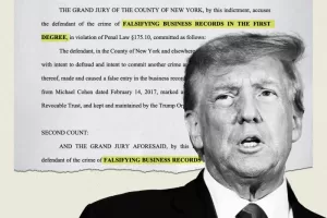 Donald Trump Face Over Indictment Paperwork